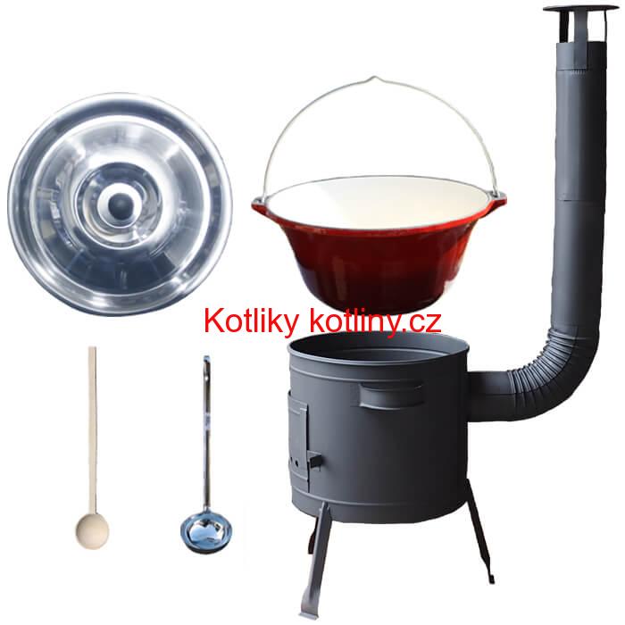 Litinový kotlík se smaltovanou úpravou 16 L + nízká kotlina 36 PLUS 600