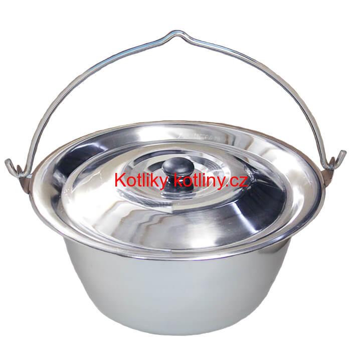 Nerezový kotlík 15 L (0,8 mm) s nýty + poklice