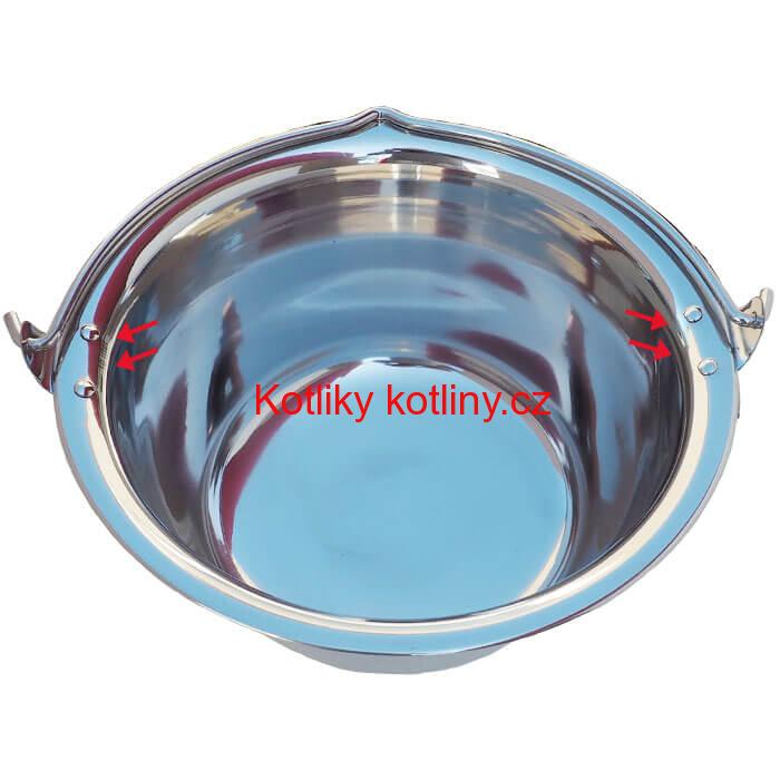 Nerezový kotlík 20 L (0,8 mm) s nýty