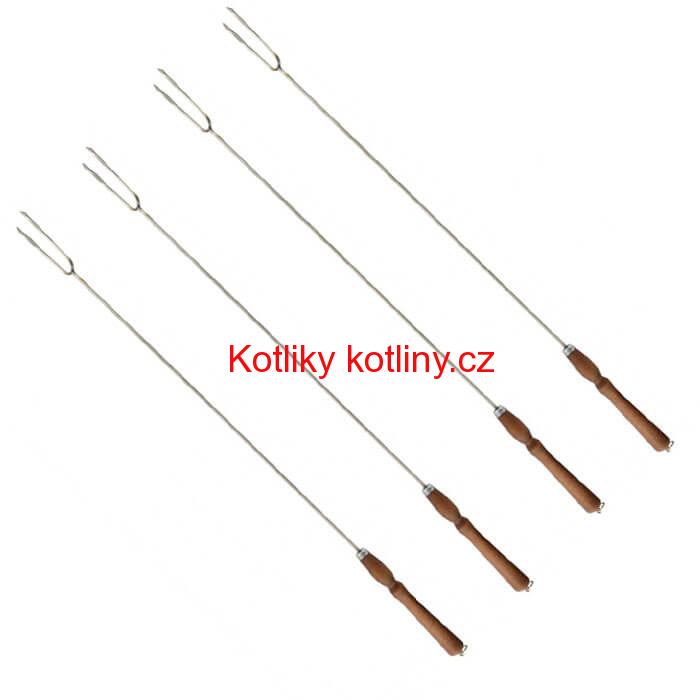 Vidličky na opékání 90 cm, 4 ks NEREZ
