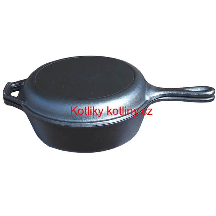 Litinová pánev s poklicí 26,5 cm