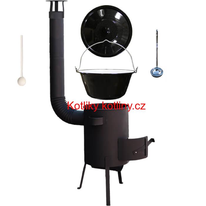 Smaltovaný kotlík 13 L + žáruvzdorná kotlina 36 PLUS 600 4 MM