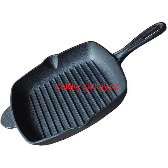 Litinová pánev na grilování a pečení 26 x 26 cm