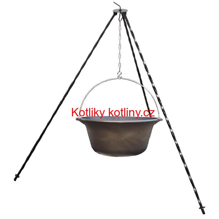 Litinový kotlík 7,2 L + trojnožka 1,2 m