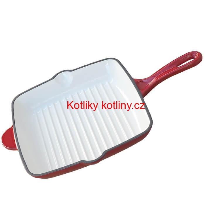 Litinová pánev na grilování se smaltovaným povrchem 26 cm Strong Mold