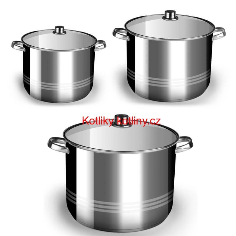 Nerezové hrnce 3 ks