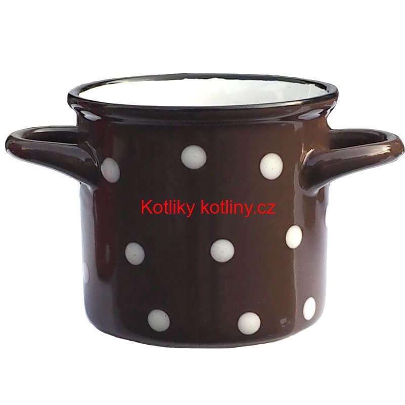 Keramický hrnek na polévku - hnědý DECOR