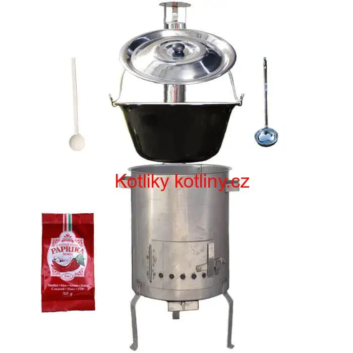 Smaltovaný kotlík 20 L (1,2 mm) + nerezová kotlina (1,5 mm) 42 cm STRONG EXCLUSIVE