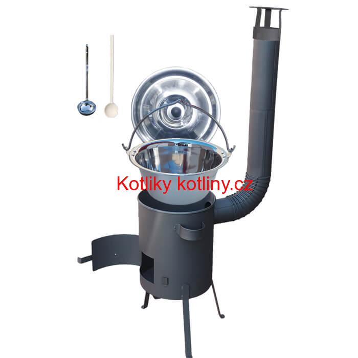 Nerezový kotlík 15 L (1,2 mm) INOX + žáruvzdorná kotlina 36 PLUS 600 4 MM