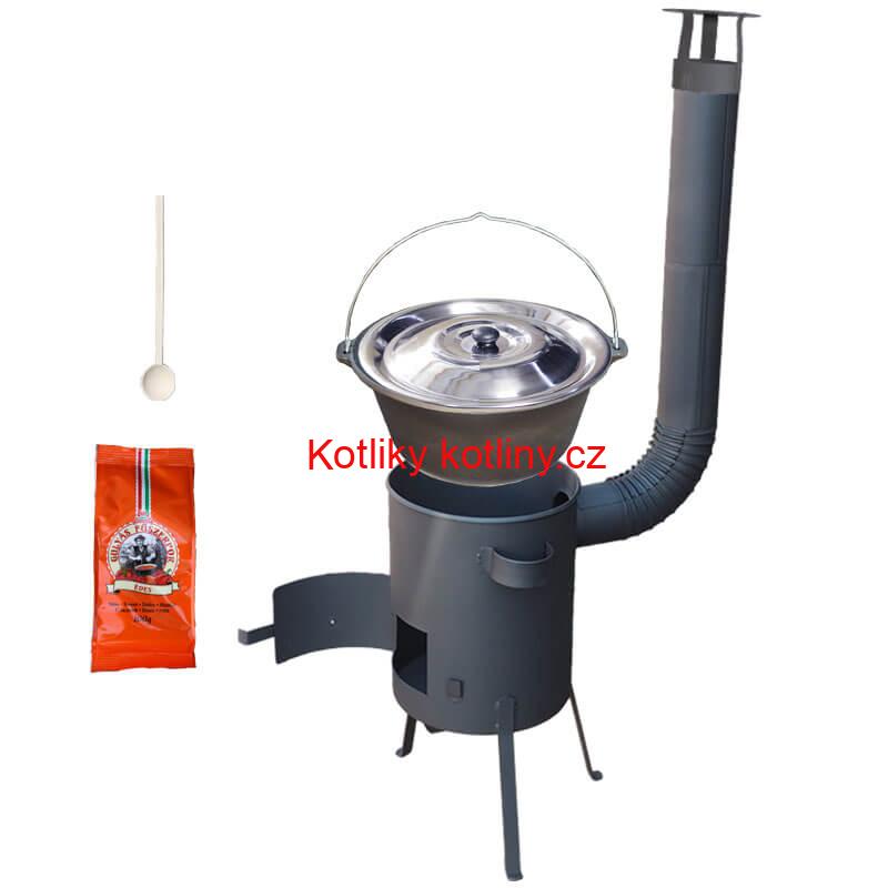 Litinový kotlík 16 L + žáruvzdorná kotlina 36 PLUS 600 4 MM