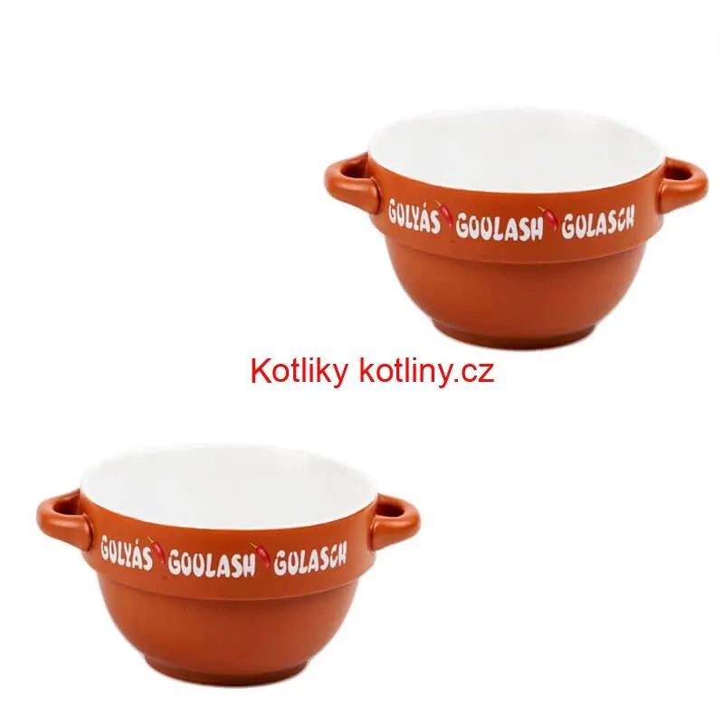 Keramické misky na servírování guláše 0,75 l, 4 ks