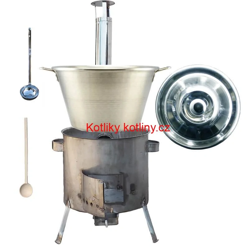 Nerezový kotel 40 L (1,2 mm) INOX + nerezová kotlina 45 cm (1,5 mm) STRONG CLASSIC