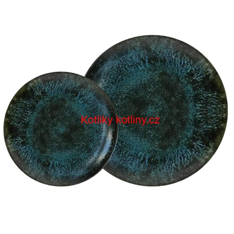 Souprava keramických talířů 18 ks BLACK