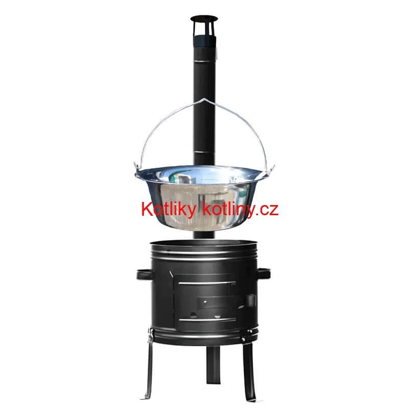 Nerezový kotlík 22 L + kovová kotlina 42 (KOV) + ​​demontovatelné nožičky