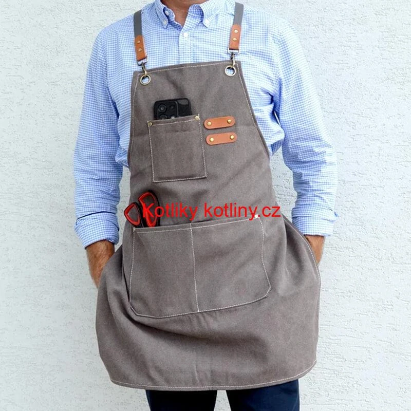 Zástěra na grilování ze silného plátna