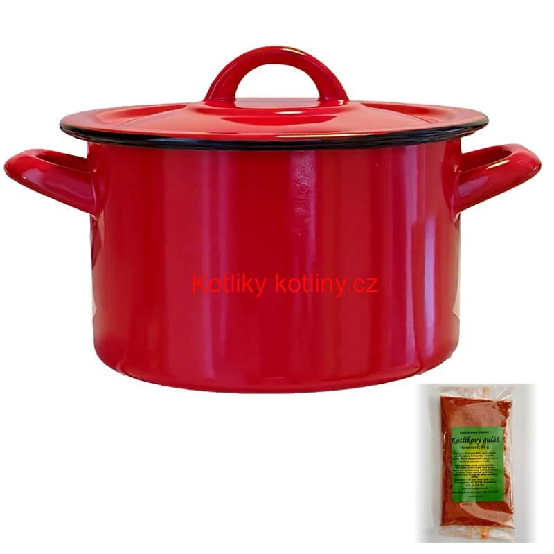 Smaltovaný hrnec s poklicí COMBI 9,5 l + směs koření na kotlíkový guláš 50 g