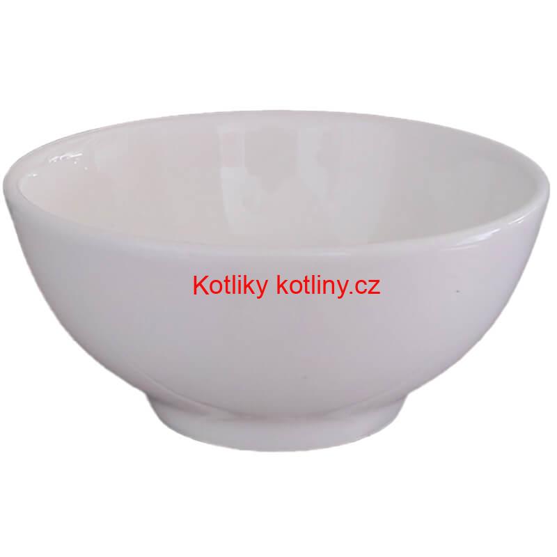 Keramické misky na servírování guláše 15 cm 12 ks bílé