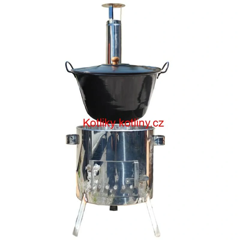 Smaltovaný kotel 60 L + nerezová kotlina 53 cm LUSTRO