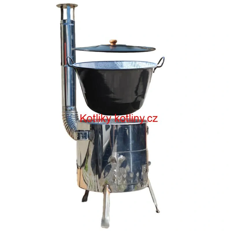 Smaltovaný kotel 70 L + nerezová kotlina 53 cm LUSTRO