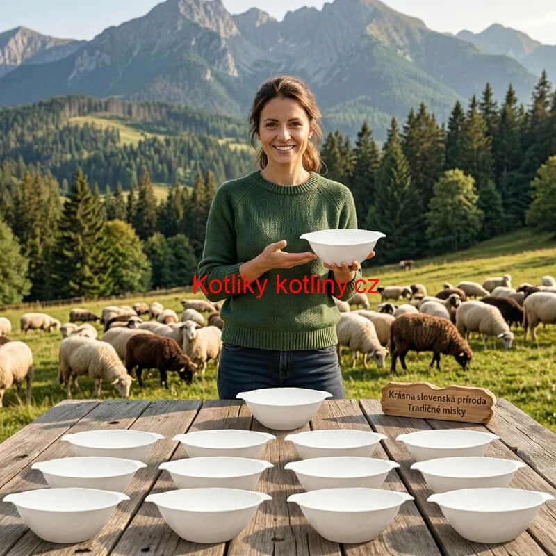 Sada 12 ks: Plastová miska na fajnový kotlíkový guláš a polévky – 500 ml