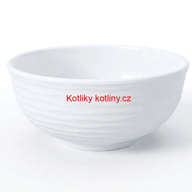 Prémiová bílá miska s kamennou strukturou 750 ml