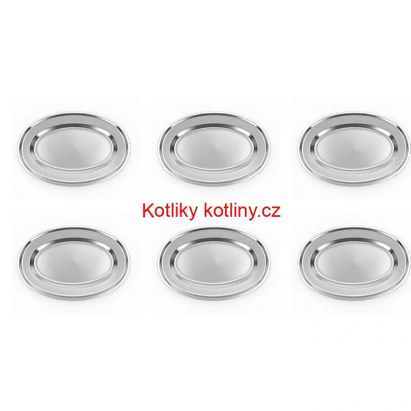 Nerezové podnosy pro catering - set 6 ks (40,5cm) - Servíruj s jistotou a stylem