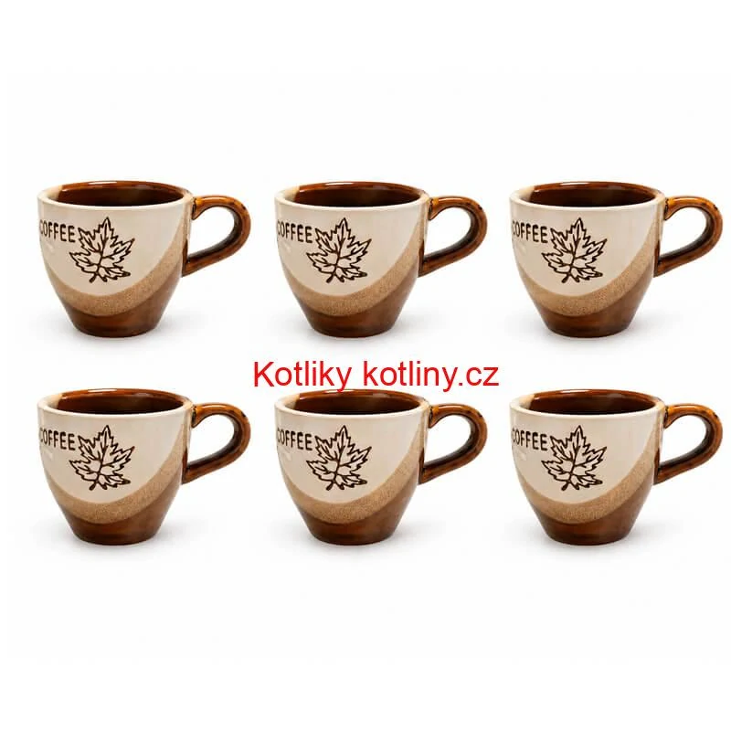 Sada keramických hrnků na kávu 100 ml 6 ks