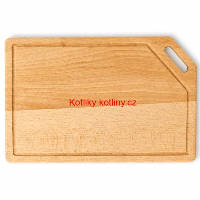 Dřevěná deska na krájení 40×25 cm s drážkou na šťávu