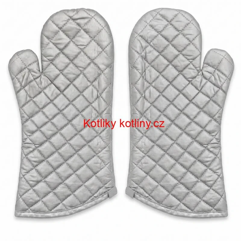 Chňapky stříbrné dlouhé 35 cm — sada 2 ks