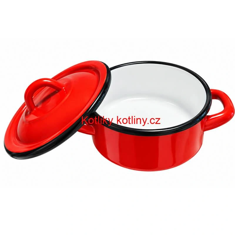 Otevřený smaltovaný kastrol FALCO 500 ml