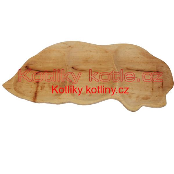 Servírovací dřevěný podnos Prasátko