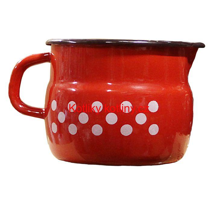 Smaltovaný hrnek s výlevkou 1,5 L