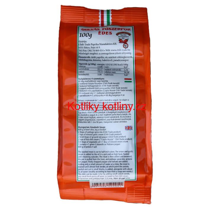 Paprikové koření na guláš - sladké 100g