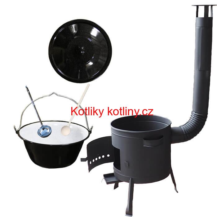 Kotlíkový gulášový set 39 PLUS 600 + smaltovaný kotlík 16 L