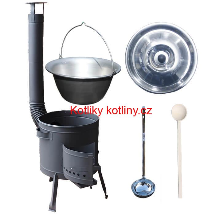 Kotlíkový gulášový set 42 PLUS 600 + nerezový kotlík 20 L (1,5 mm)