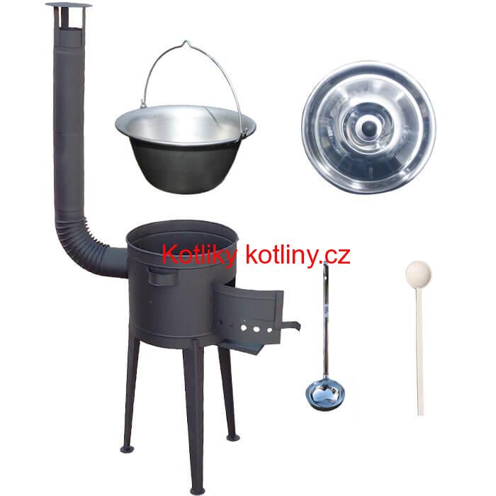 Kotlíkový gulášový set 36 PLUS 600 + silnostěnný nerezový kotlík 15 L (1,5 mm)