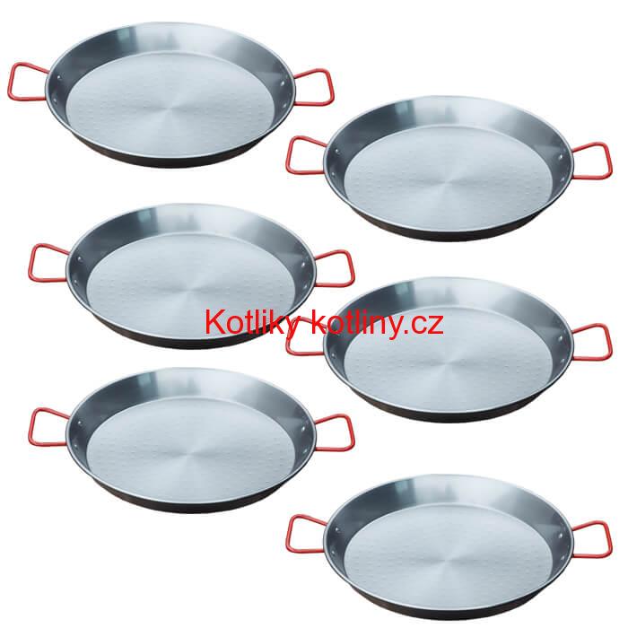 Paella Tapas catering 24 cm - 6 ks ocelových pánví