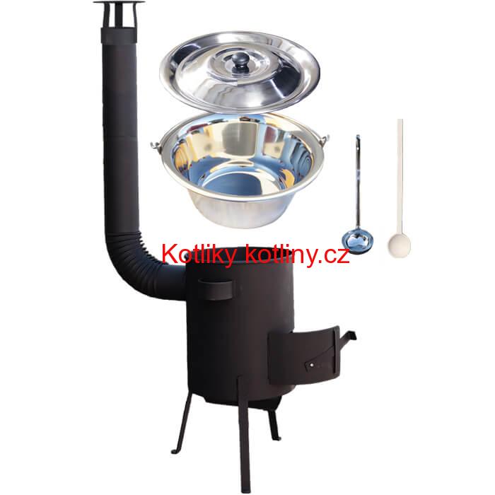 Nerezový kotlík 22 L (0,8 mm) + žáruvzdorná kotlina 42 PLUS 600 4 MM