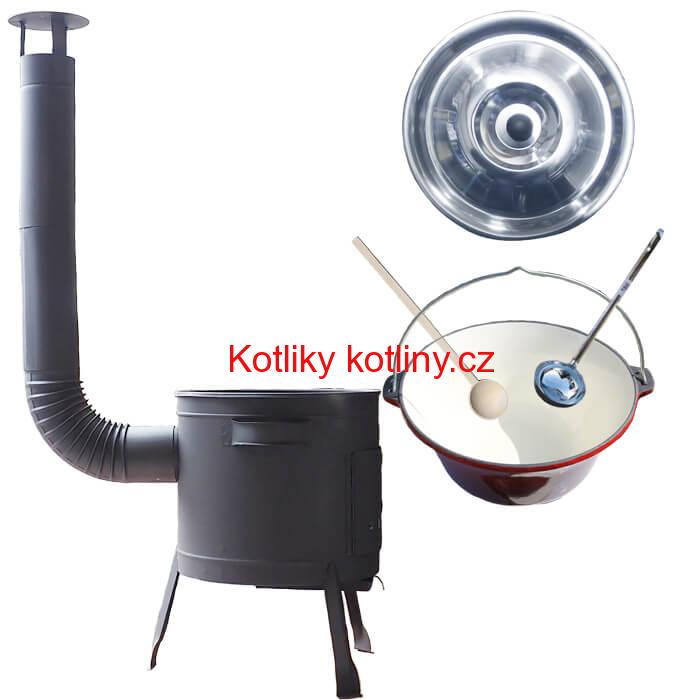 Litinový kotlík se smaltovanou úpravou 16 L + nízká kotlina 36 PLUS 600