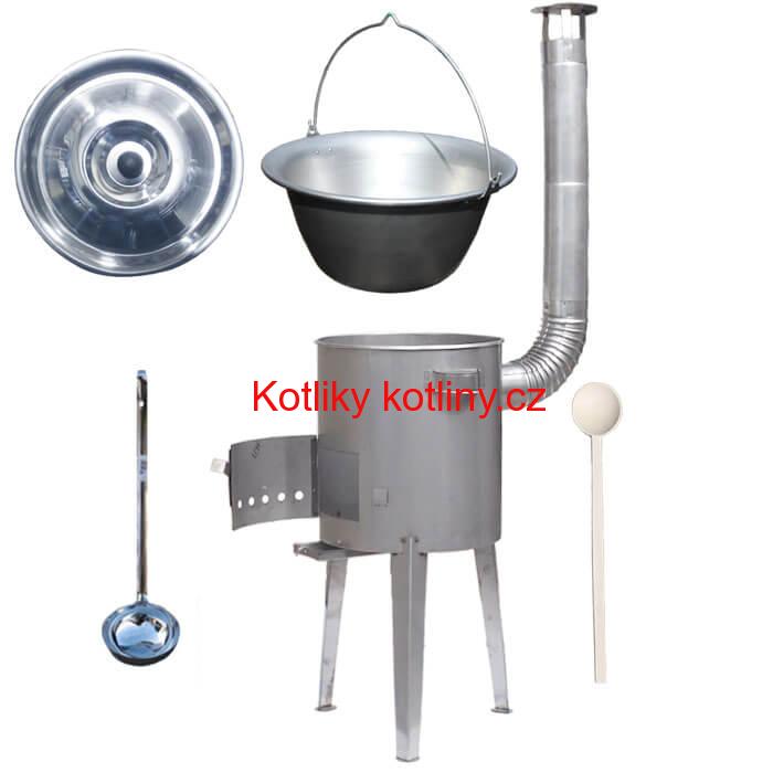 Nerezový kotlík 30 L (1,5 mm) + nerezová kotlina 45 cm LUXUS