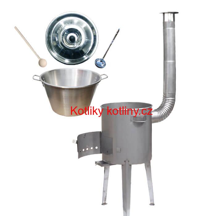 Nerezový kotel 40 L (1,2 mm) + nerezová kotlina 45 cm LUXUS