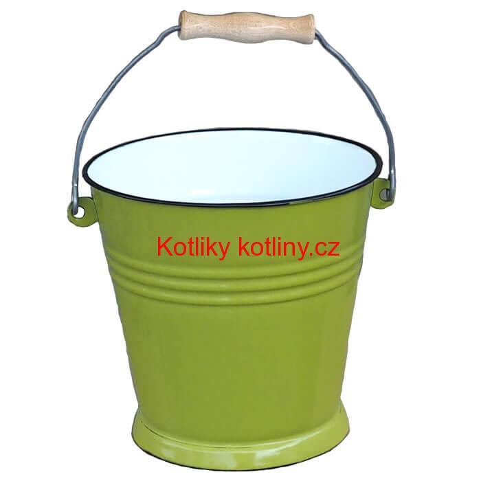 Smaltované vědro 5 L GREEN