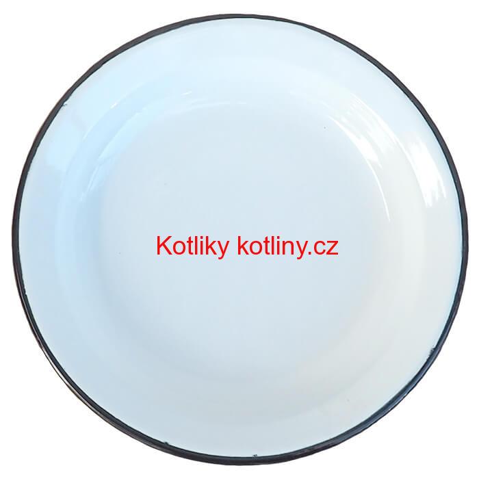 Smaltovaný talíř 28 cm Bílý