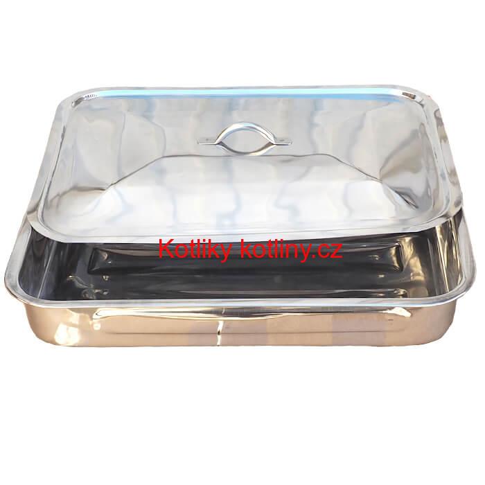 Nerezový pekáč s poklicí 42 x 31 cm INOX