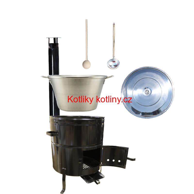 Nerezový kotel 70 L + kovová kotlina 56 cm BIG PARTY