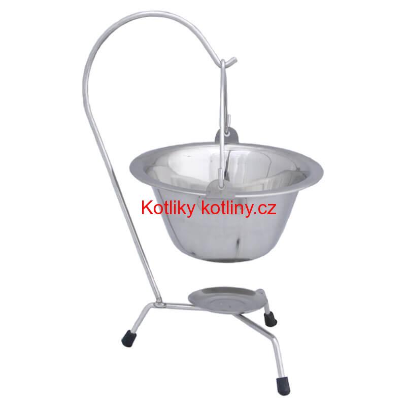 Servírovací kotlík na guláš nerezový 0,8 l + stojánek