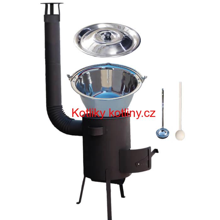 Nerezový kotlík 15 L (1,2 mm) INOX + žáruvzdorná kotlina 36 PLUS 600 4 MM