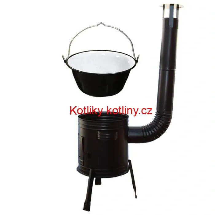 Smaltovaný kotlík 25 L (1,2 mm) + kovová kotlina 42 CLASSIC (KOV) Easy party