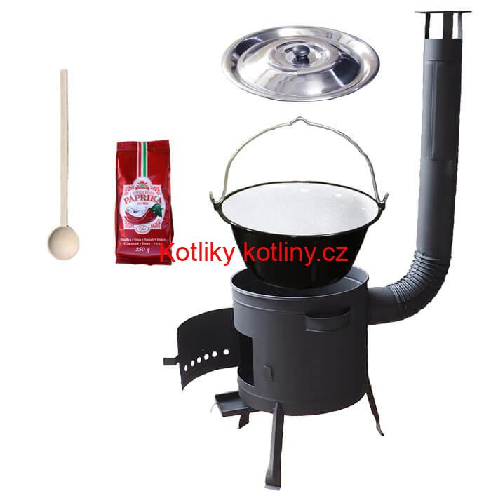 Smaltovaný kotlík 22 L (1,2 mm) + silnostěnná (1,5 mm) žáruvzdorná kotlina BALKY STRONG 42 PLUS 600