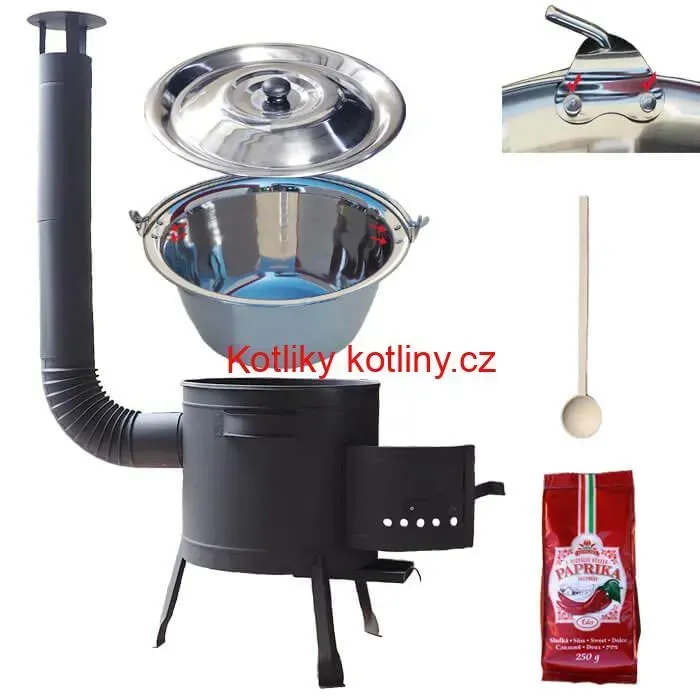 Nerezový kotlík 20 L (1,2 mm) INOX + silnostěnná (1,5 mm) žáruvzdorná kotlina BALKY STRONG 42 PLUS 600